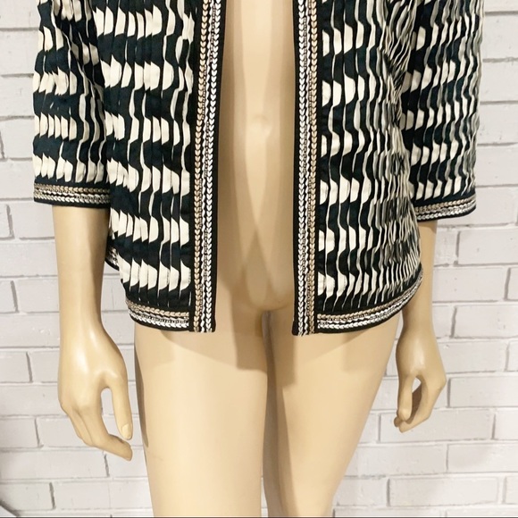 Chico’s Travelers Pleated Open Front Blazer - Picture 3 of 11